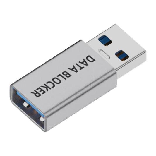 USB Charging Data Protection Blocker, Port:USB-A Female to USB-A Male(Silver) - OTG Adapter by buy2fix | Online Shopping UK | buy2fix