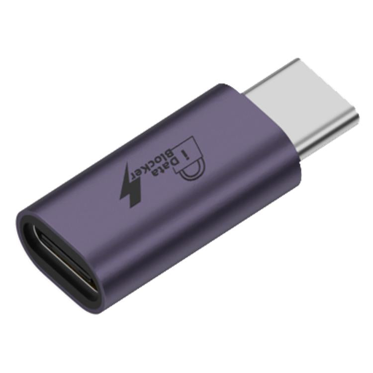 USB Charging Data Protection Blocker, Port:Type-C Male to Type-C Female(Gray Purple) - OTG Adapter by buy2fix | Online Shopping UK | buy2fix