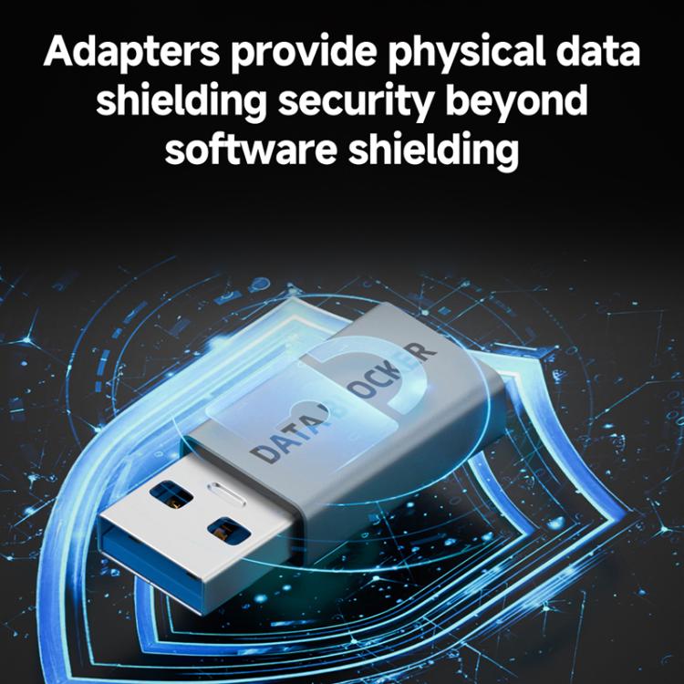 USB Charging Data Protection Blocker, Port:Type-C Male to USB-A Female(Silver) - OTG Adapter by buy2fix | Online Shopping UK | buy2fix