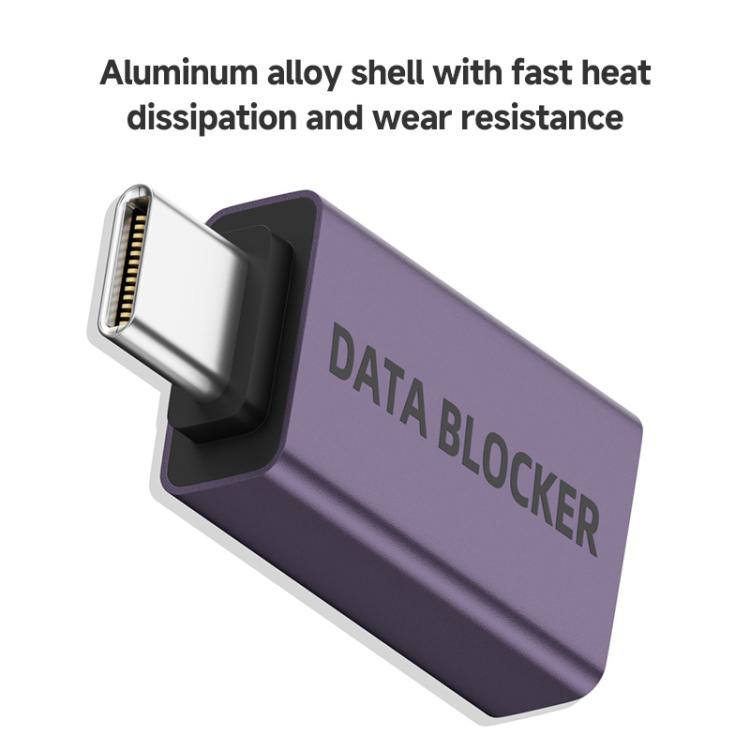 USB Charging Data Protection Blocker, Port:Type-C Male to Type-C Female(Silver) - OTG Adapter by buy2fix | Online Shopping UK | buy2fix