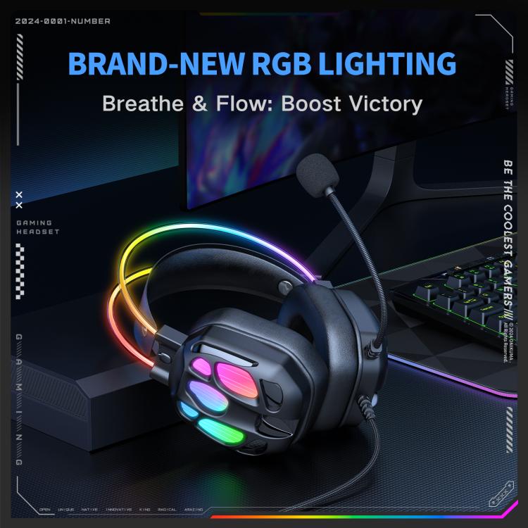 ONIKUMA X89 RGB Wired Earphone with Microphone(Black) - Multimedia Headset by ONIKUMA | Online Shopping UK | buy2fix