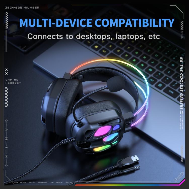 ONIKUMA X89 RGB Wired Earphone with Microphone(Black) - Multimedia Headset by ONIKUMA | Online Shopping UK | buy2fix