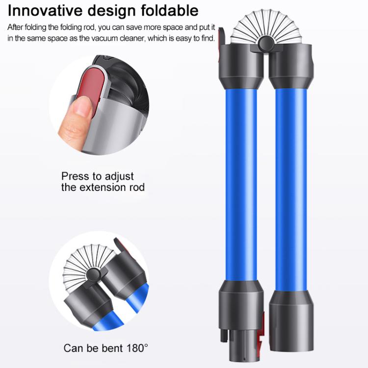 Metal Folding Extension Rod For Dyson V7 / V8 / V10 / V11 / V15 Vacuum Cleaner(Purple) - For Dyson Accessories by buy2fix | Online Shopping UK | buy2fix