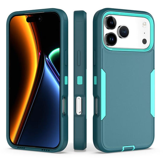 For iPhone 18 Pro Max / 17 Pro Max 2 in 1 PC Hybrid TPU Phone Case(Blue+Blue Green)