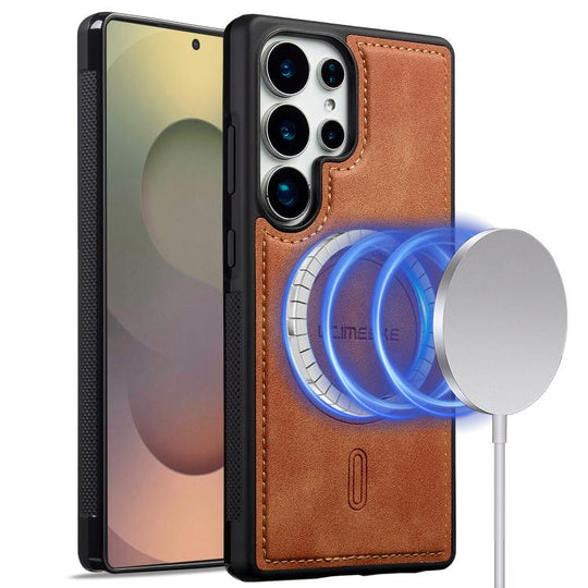 For Samsung Galaxy S25 Ultra 5G LC.IMEEKE L6 Series MagSafe Magnetic Phone Case(Brown)