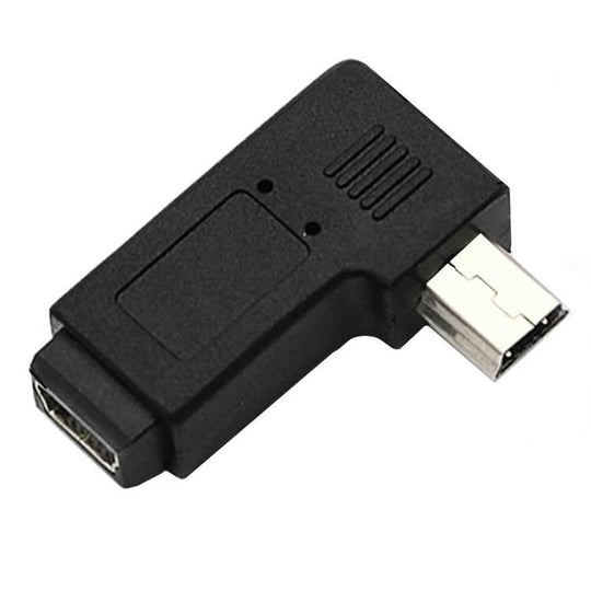 90 Degree Mini USB Male to Mini USB Female Extension Left-angle Adapter