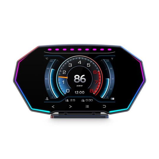 F11 Upgraded Version Multi-functional LCD HD OBD2 GPS Display(Black)
