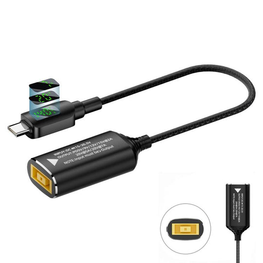 For Lenovo Female to Type-C Male 140W Digital Display Laptop Charging Adapter Connector