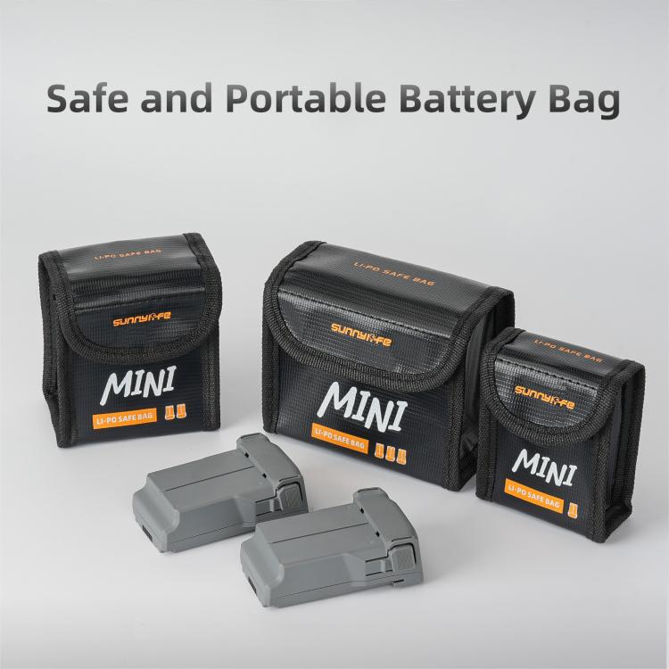 For DJI Mini 5 / 4 / 3 Series Sunnylife Battery Explosion-proof Safe Bag Protective Li-Po Safe Bag(For 2pcs Batteries) - Carry Cases & Bags by Sunnylife | Online Shopping UK | buy2fix