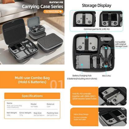 Sunnylife Carrying Hard Travel Storage Bag For DJI RC 2/1 / RC-N3/2/1 Controller Bag - Carry Cases & Bags by Sunnylife | Online Shopping UK | buy2fix