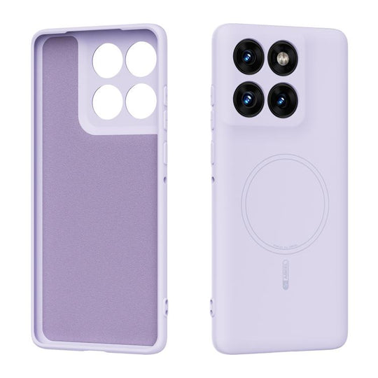 For Motorola Edge 60 Pro ABEEL Skin-friendly Feel Magsafe Liquid Silicone Phone Case(Lilac Purple)