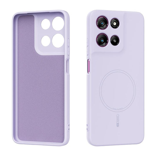 For Motorola Moto G 5G 2026 ABEEL Skin-friendly Feel Magsafe Liquid Silicone Phone Case(Lilac Purple)