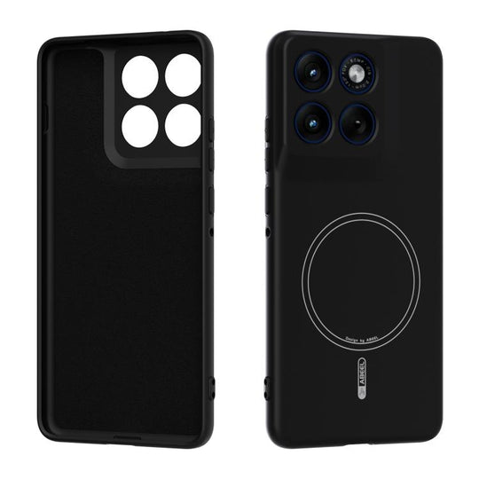 For Motorola Edge 70 5G ABEEL Skin-friendly Feel Magsafe Liquid Silicone Phone Case(Black)