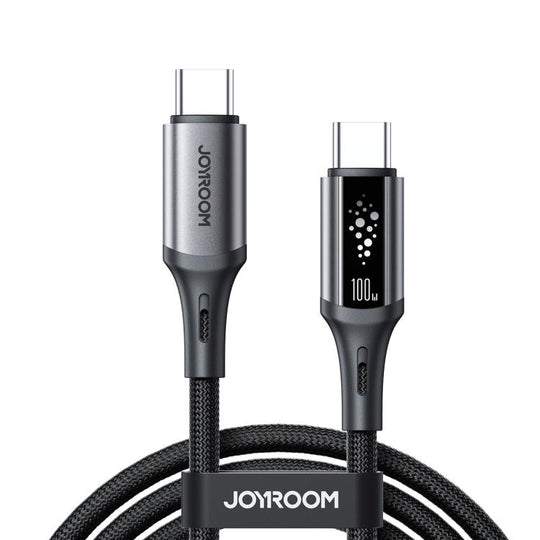 JOYROOM S-A60 StarTalk Series 100W Type-C to Type-C Fast Charging Data Cable, Length: 1.2m(Black)