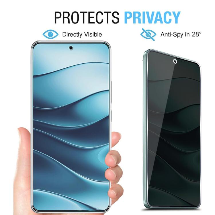 For Xiaomi 17 Kalebol High-Aluminum Screen-Printed Full-Coverage Black-Border Privacy Tempered Glass Film - 17 Tempered Glass by Kalebol | Online Shopping UK | buy2fix