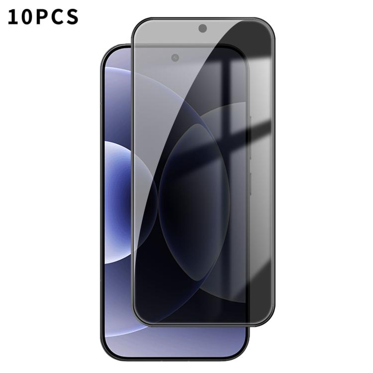 For Xiaomi 17 Kalebol 10pcs High-Aluminum Screen-Printed Full-Coverage Black-Border Privacy Tempered Glass Film - 17 Tempered Glass by Kalebol | Online Shopping UK | buy2fix