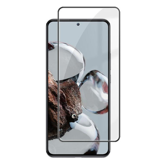 For Xiaomi 12T Pro Kalebol High-Aluminum Screen-Printed Full-Coverage Anti-Fingerprint Black-Bordered HD Tempered Glass Film
