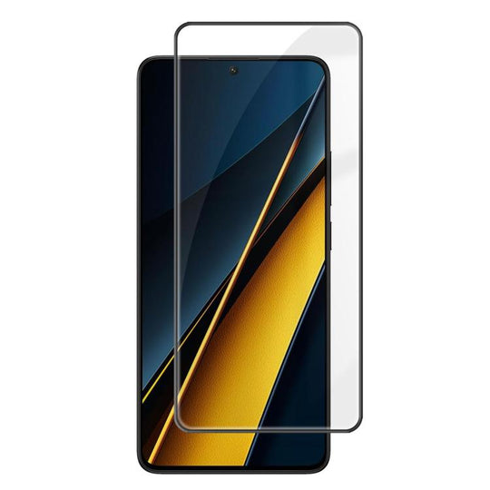 For Xiaomi Poco X6 Pro 5G Kalebol High-Aluminum Screen-Printed Full-Coverage Anti-Fingerprint Black-Bordered HD Tempered Glass Film