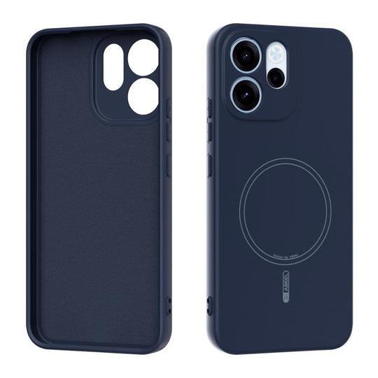 For OPPO Reno15 F 5G ABEEL Skin-friendly Feel Magsafe Liquid Silicone Phone Case(Blue)
