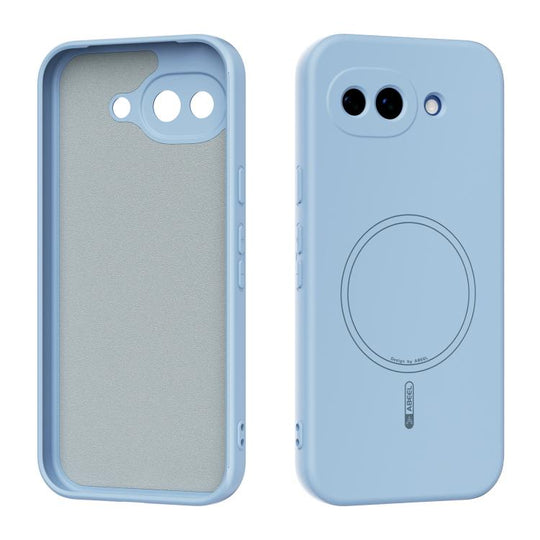 For Google Pixel 10a ABEEL Skin-friendly Feel Magsafe Liquid Silicone Phone Case(Sky Blue)