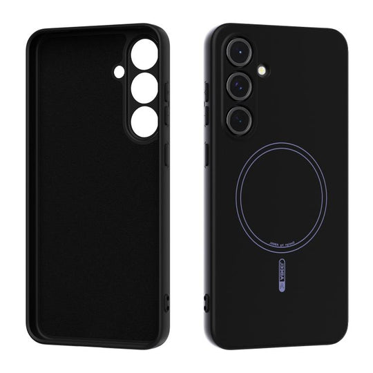 For Samsung Galaxy S24 FE 5G ABEEL Skin-friendly Feel Magsafe Liquid Silicone Phone Case(Black)