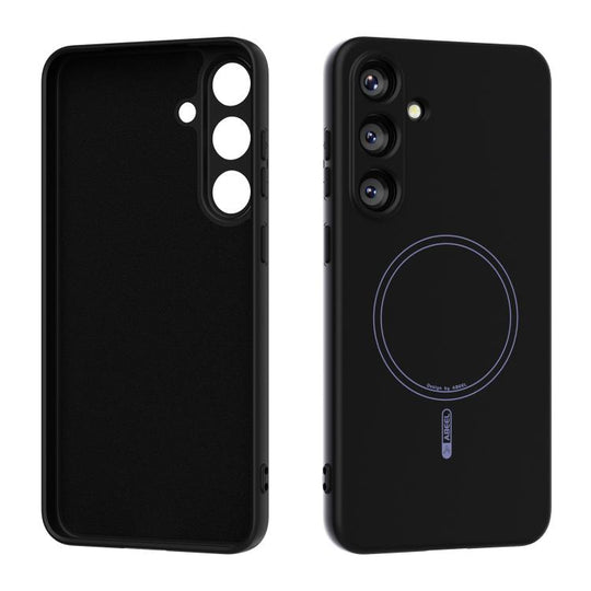 For Samsung Galaxy S25 5G ABEEL Skin-friendly Feel Magsafe Liquid Silicone Phone Case(Black)