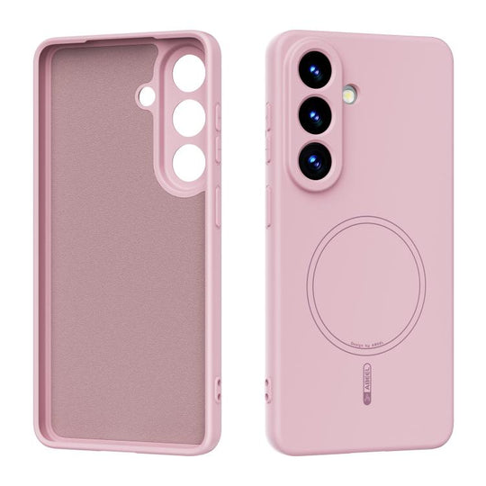 For Samsung Galaxy S26 5G ABEEL Skin-friendly Feel Magsafe Liquid Silicone Phone Case(Pink)