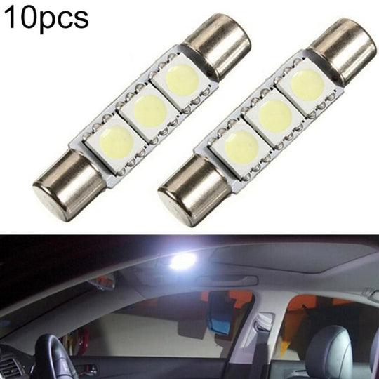 10pcs ST6-5050-3SMD 29mm B6 LED Car Make-up Mirror Light Reading Lamp