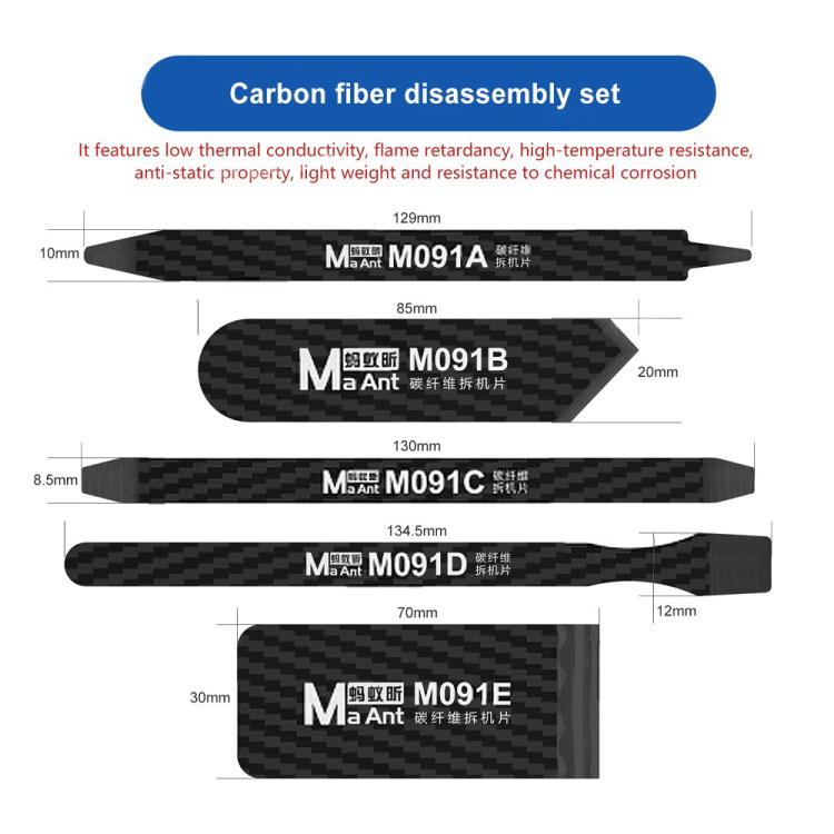 MaAnt M091 Series Carbon Fibre Disassembling Blades Set - Crowbar by MaAnt | Online Shopping UK | buy2fix
