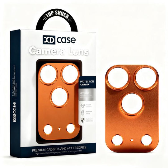 For iPhone 17 Pro Max XDcase Titanium Alloy Hollow Camera Lens Protector(Orange)