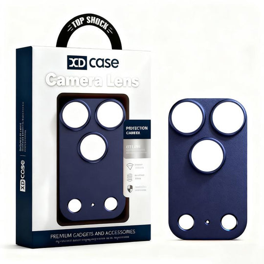 For iPhone 17 Pro Max XDcase Titanium Alloy Hollow Camera Lens Protector(Dark Blue)