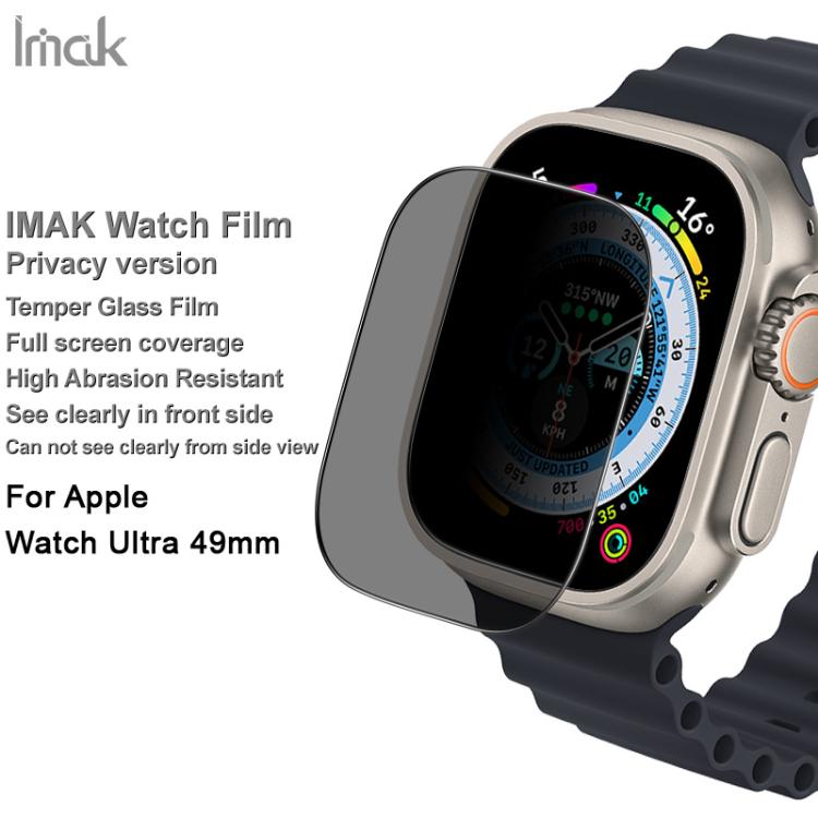 For Apple Watch Ultra 1/2/3 49mm imak HD Full Screen Privacy Tempered Glass Protective Film - Screen Protector by imak | Online Shopping UK | buy2fix