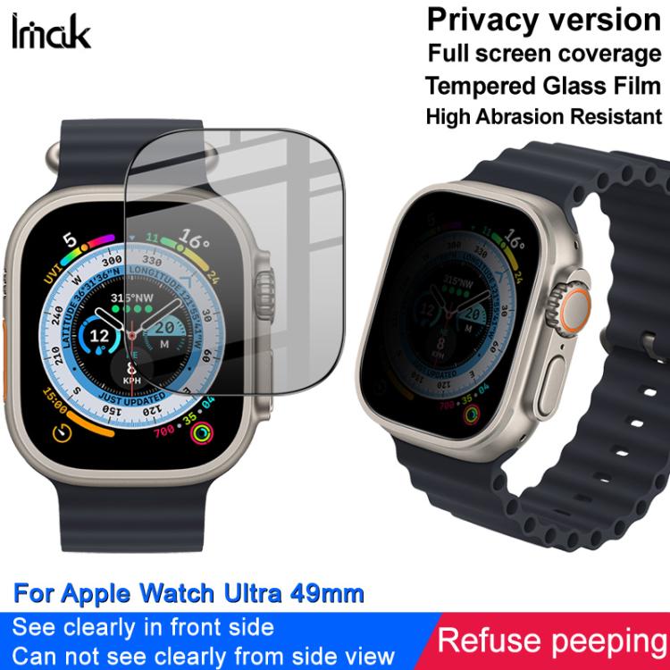 For Apple Watch Ultra 1/2/3 49mm imak HD Full Screen Privacy Tempered Glass Protective Film - Screen Protector by imak | Online Shopping UK | buy2fix