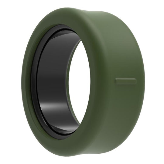 xDfind For Samsung Galaxy Ring Smart Ring Silicone Cover, Size:S(Dark Green)