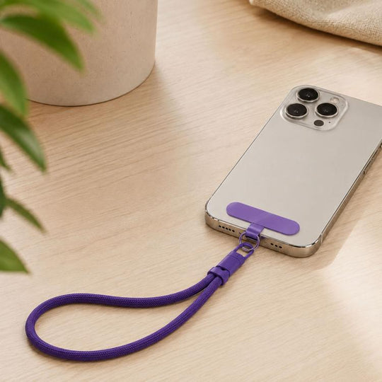 XDcase Adjustable Mobile Phone Wrist Lanyard with Gasket(Dark Purple)