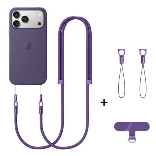 XDcase Double Buckle Adjustable Crossbody Mobile Phone Lanyard(Dark Purple)