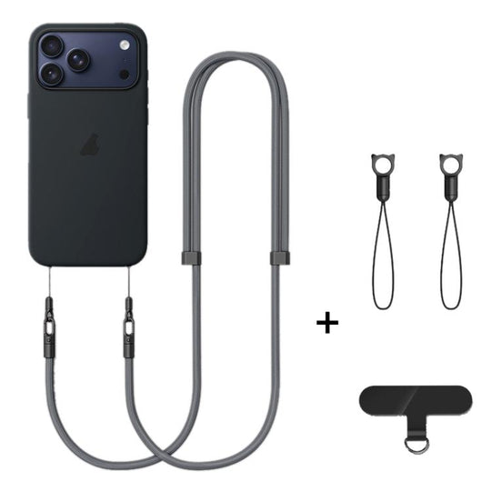 XDcase Double Buckle Adjustable Crossbody Mobile Phone Lanyard(Dark Grey)