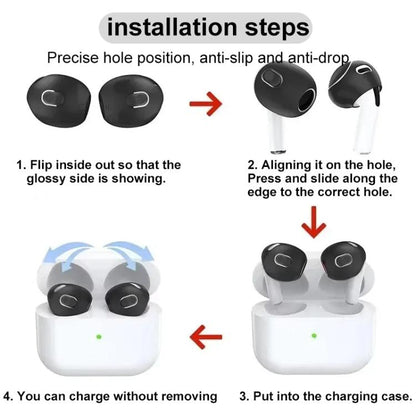 For AirPods 3 XDCASE 2 Pairs Ear Cap Soft Silicone Protective Case(Transparent) - Anti-dust & Ear Caps by XDCASE | Online Shopping UK | buy2fix