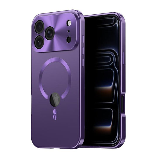 For iPhone 17 Pro Max Privacy Screen Film Full Cover MagSafe Phone Case(Purple)