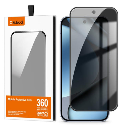 For Google Pixel 10 Pro Kalebol High-Aluminum Screen-Printed Full-Coverage Black-Border Privacy Tempered Glass Film - Google Tempered Glass by Kalebol | Online Shopping UK | buy2fix