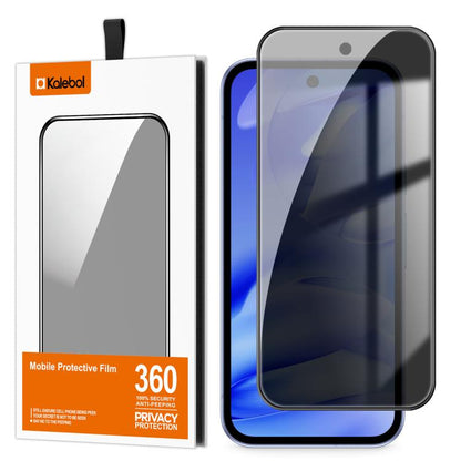 For Google Pixel 9a Kalebol High-Aluminum Screen-Printed Full-Coverage Black-Border Privacy Tempered Glass Film - Google Tempered Glass by Kalebol | Online Shopping UK | buy2fix