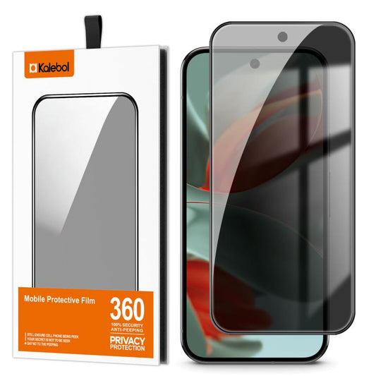 For Google Pixel 9 Pro Kalebol High-Aluminum Screen-Printed Full-Coverage Black-Border Privacy Tempered Glass Film - Google Tempered Glass by Kalebol | Online Shopping UK | buy2fix