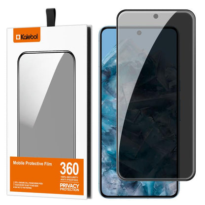 For Google Pixel 8 Pro Kalebol High-Aluminum Screen-Printed Full-Coverage Black-Border Privacy Tempered Glass Film - Google Tempered Glass by Kalebol | Online Shopping UK | buy2fix