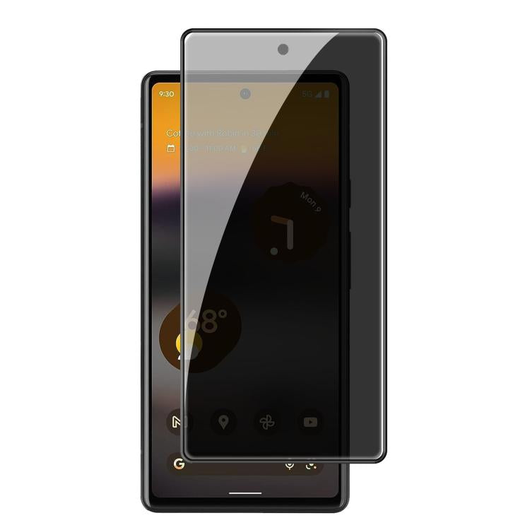 For Google Pixel 6a Kalebol High-Aluminum Screen-Printed Full-Coverage Black-Border Privacy Tempered Glass Film - Google Tempered Glass by Kalebol | Online Shopping UK | buy2fix