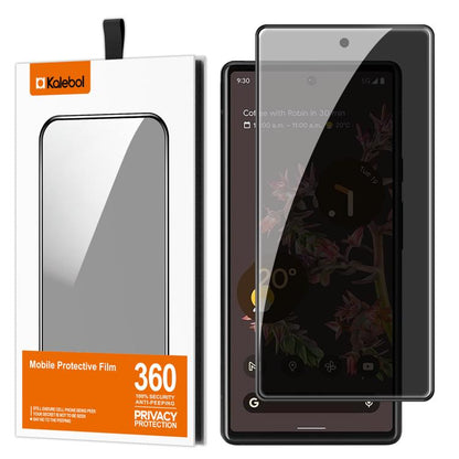For Google Pixel 6 Kalebol High-Aluminum Screen-Printed Full-Coverage Black-Border Privacy Tempered Glass Film - Google Tempered Glass by Kalebol | Online Shopping UK | buy2fix