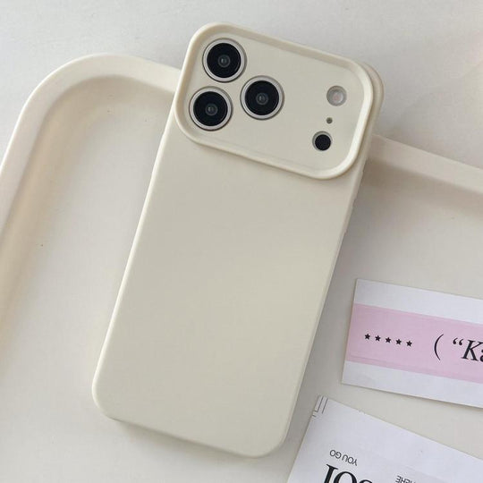 For iPhone 17 Pro Max Precision Hole Camera Frame Solid Color Phone Case(White)