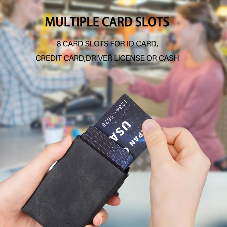 BFK29 Prismatic Embossed MagSafe Magnetic Leather Card Bag(Black) - Adhesive Card Holders by buy2fix | Online Shopping UK | buy2fix