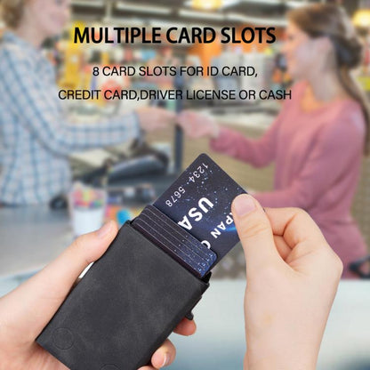 BFK29 Prismatic Embossed MagSafe Magnetic Leather Card Bag(Black) - Adhesive Card Holders by buy2fix | Online Shopping UK | buy2fix