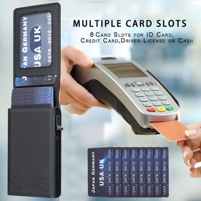 BFK30 Colorblock Flowers Magsafe Magnetic Leather Card Bag(Black) - Adhesive Card Holders by buy2fix | Online Shopping UK | buy2fix