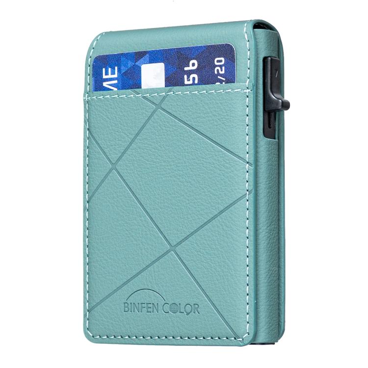BFK32 Embossed Prismatic MagSafe Magnetic Leather Card Bag(Green) - Adhesive Card Holders by buy2fix | Online Shopping UK | buy2fix